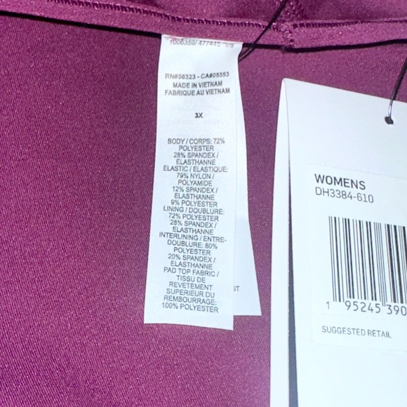 Plus Size Padded Nike Swoosh Sports Bra | Size 3x NWT - Picture 6 of 8